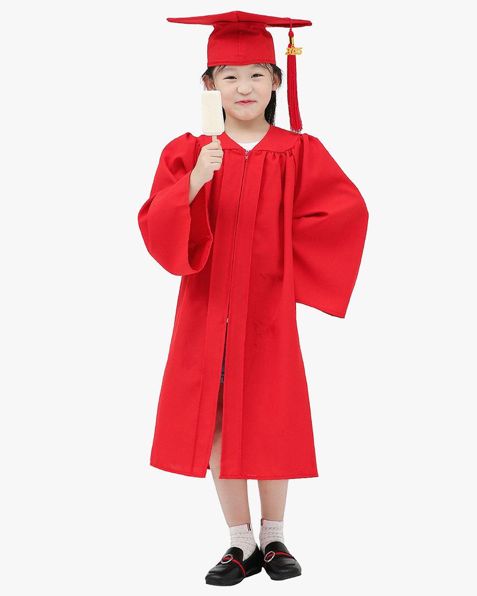 Matte Kindergarten Cap, Gown & Tassel Package – 12 Colors Available - Graduation Seller
