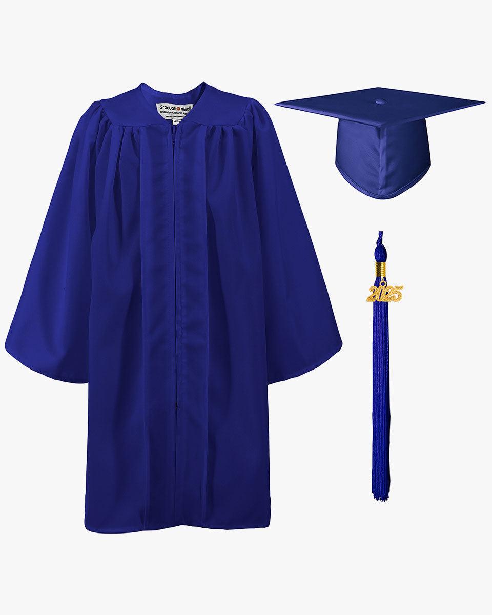 Matte Kindergarten Cap, Gown & Tassel Package – 12 Colors Available - Graduation Seller