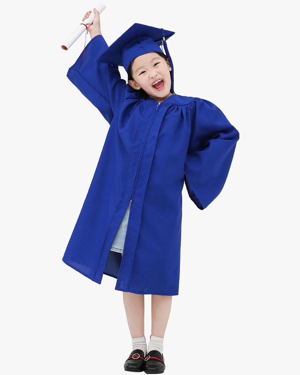 Matte Kindergarten Cap, Gown & Tassel Package – 12 Colors Available - Graduation Seller