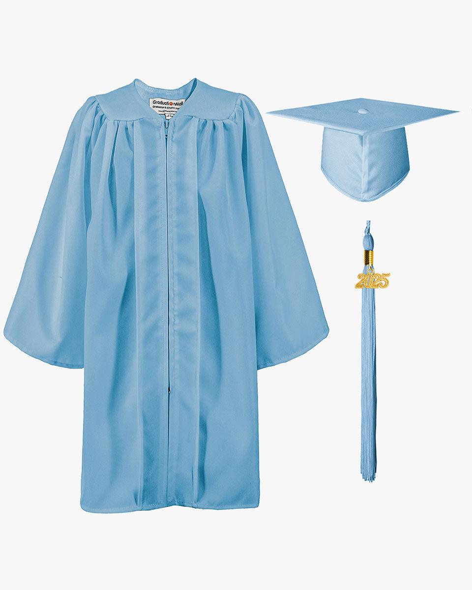 Matte Kindergarten Cap, Gown & Tassel Package – 12 Colors Available - Graduation Seller