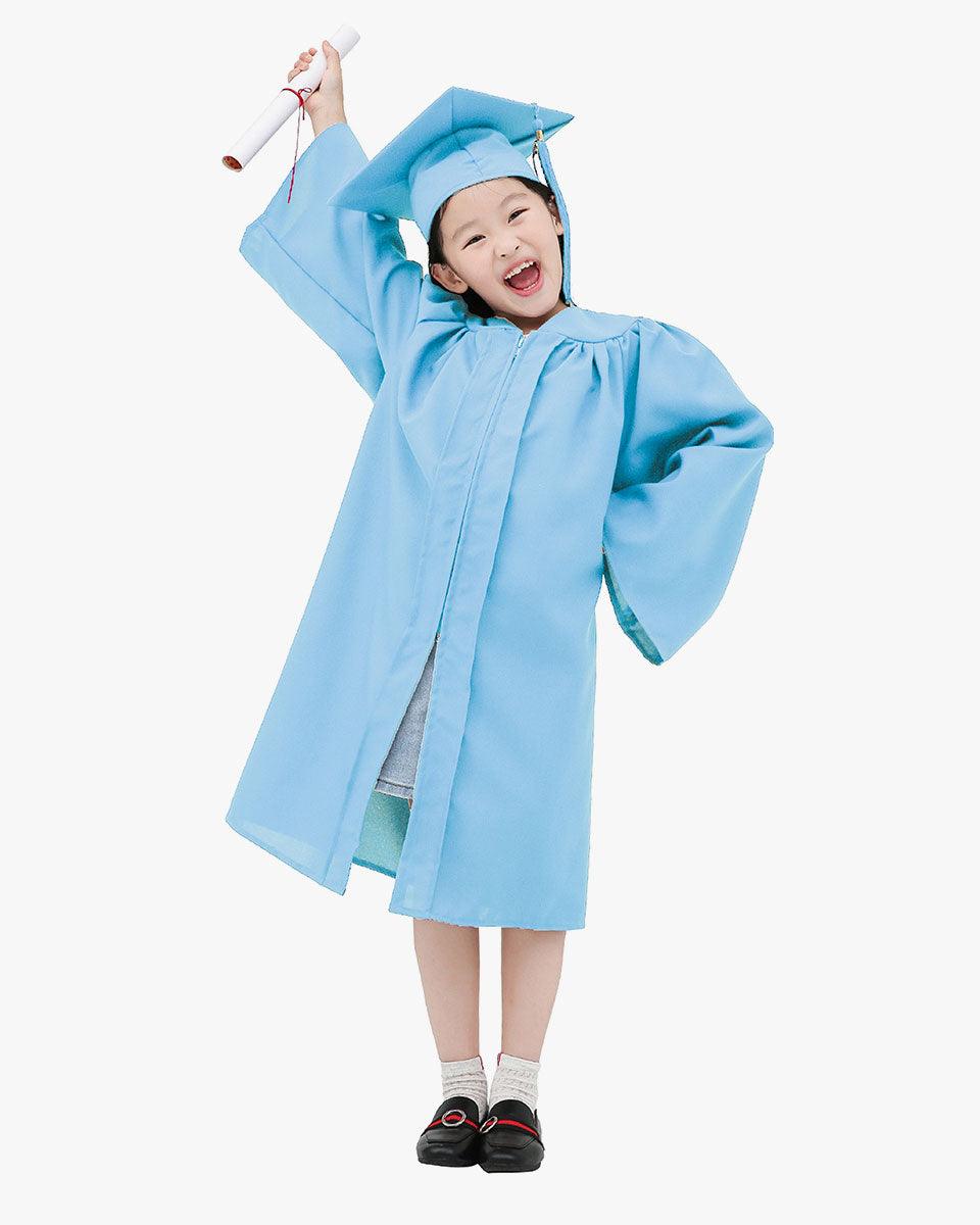 Matte Kindergarten Cap, Gown & Tassel Package – 12 Colors Available - Graduation Seller