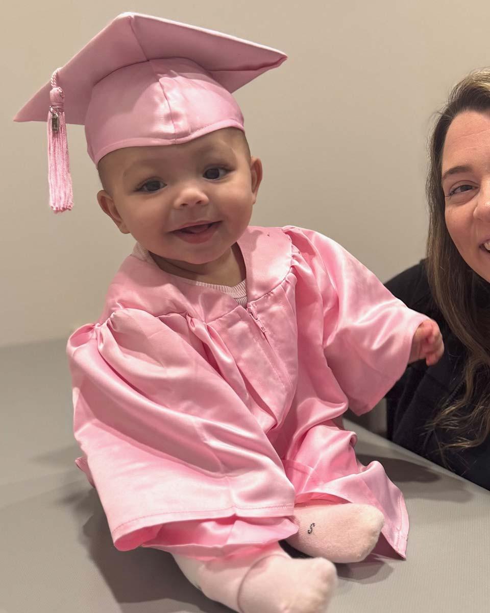 Soft Satin NICU Graduate Baby Cap and Gown Set - 3 Colors Available - Graduation Seller