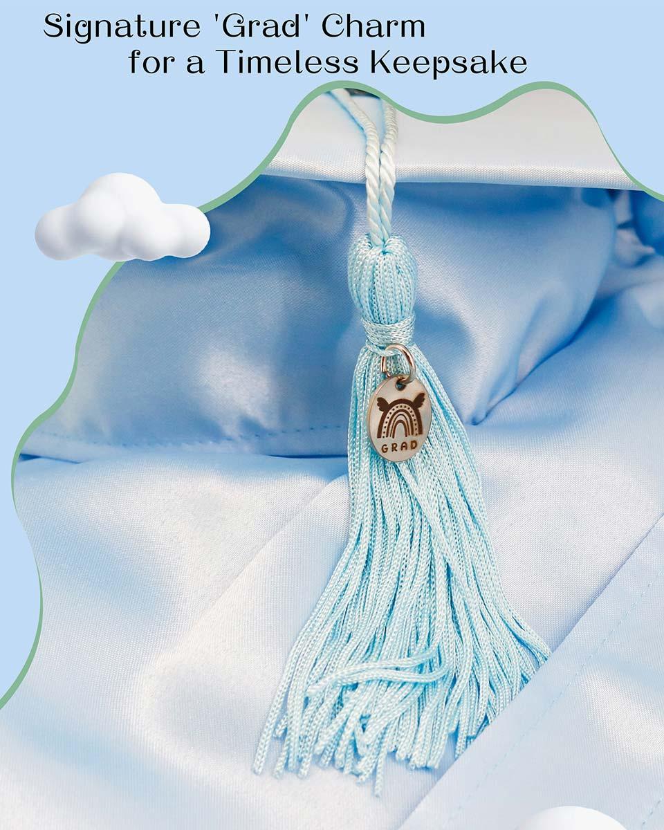 Soft Satin NICU Graduate Baby Cap and Gown Set - 3 Colors Available - Graduation Seller