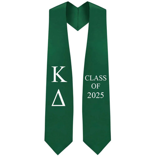 Kappa Delta Greek Lettered Stole w/ Year - Graduation Seller