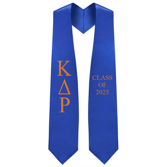 Kappa Delta Rho Lettered Stole w/ Year - Graduation Seller