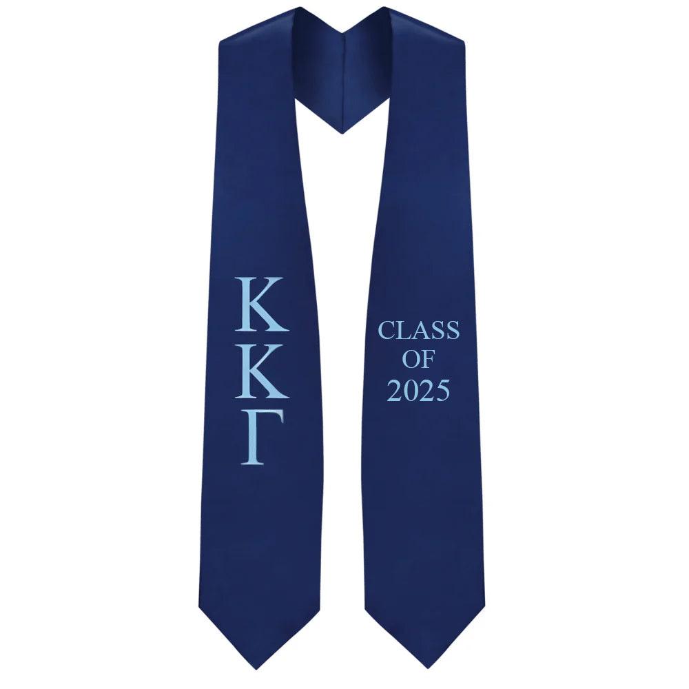 Kappa Kappa Gamma Lettered Stole W/ Year - Graduation Seller