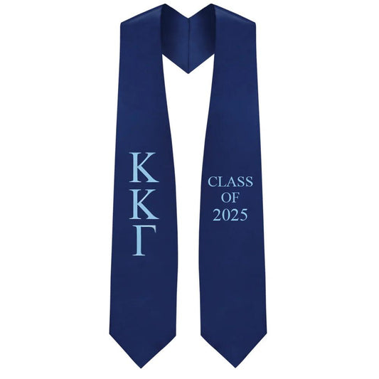 Kappa Kappa Gamma Lettered Stole W/ Year - Graduation Seller