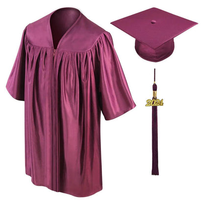 Shiny Maroon Kindergarten/Preschool Cap & Gown - Graduation Seller