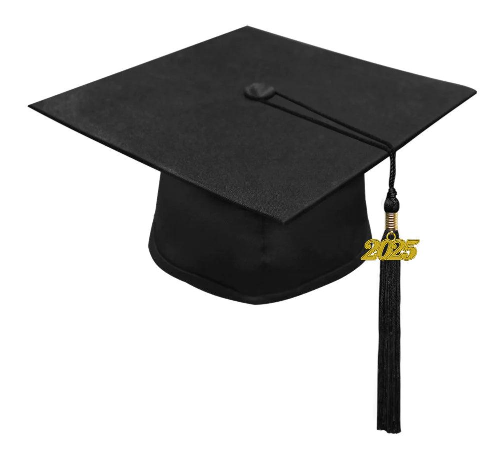 Matte Black High School Cap & Tassel - Graduation Seller