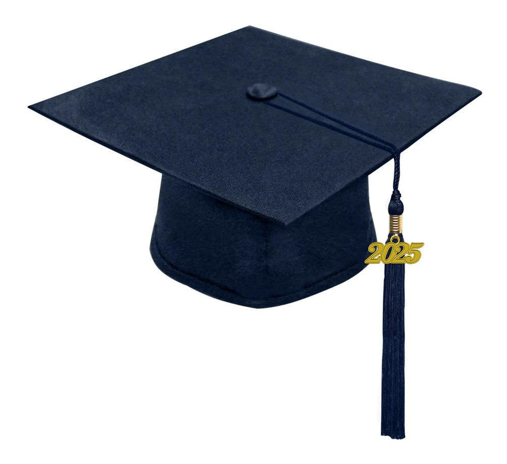 Matte Navy Blue High School Cap & Tassel - Graduation Seller