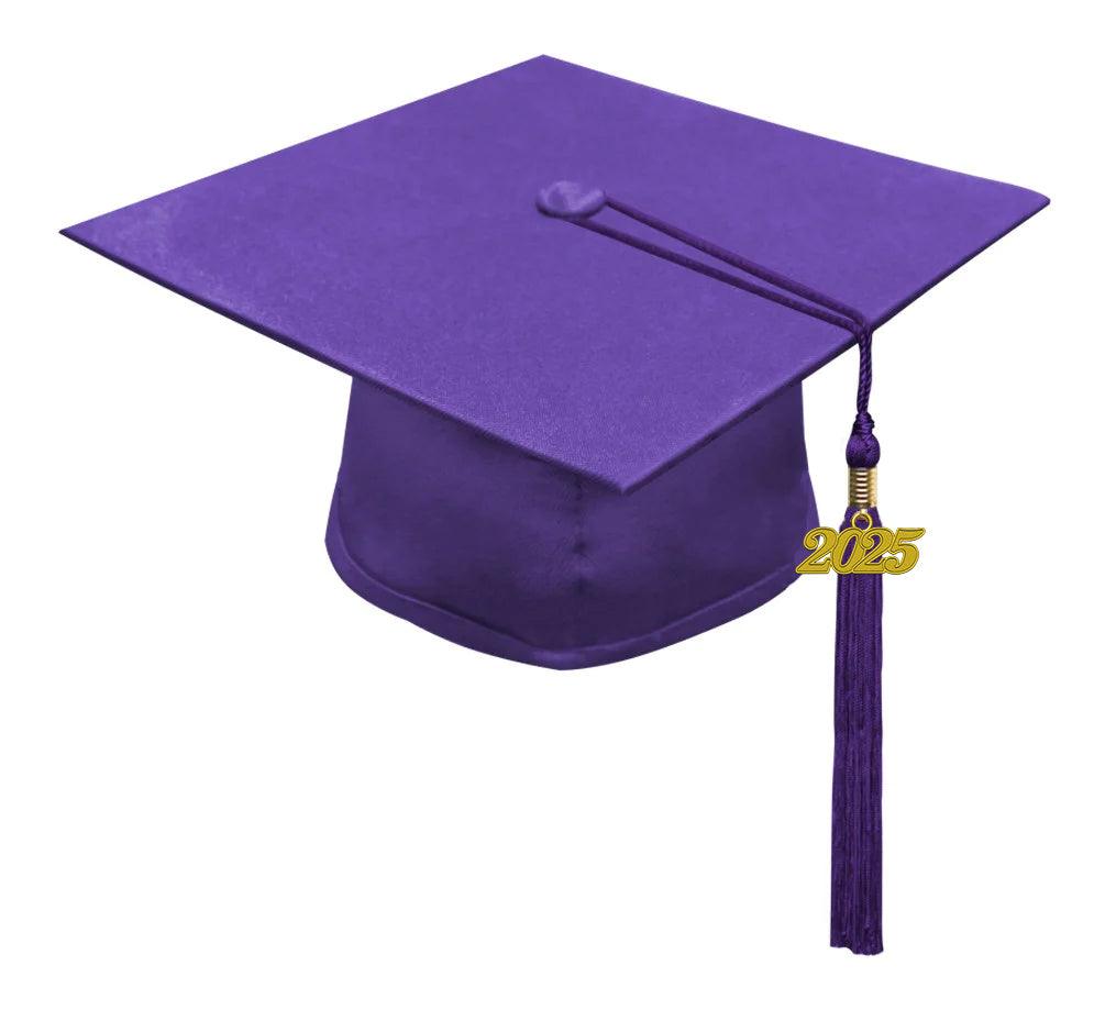 Matte Purple High School Cap & Tassel - Graduation Seller