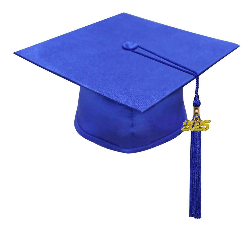 Matte Royal Blue Elementary Cap & Tassel - Graduation Seller