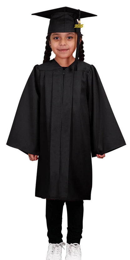 Matte Black Kindergarten/Preschool Cap & Gown - Graduation Seller