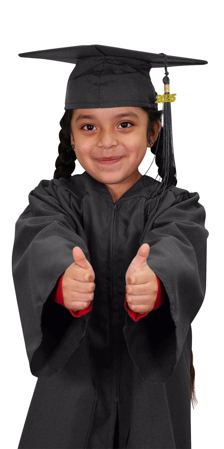Matte Black Kindergarten/Preschool Cap & Gown - Graduation Seller