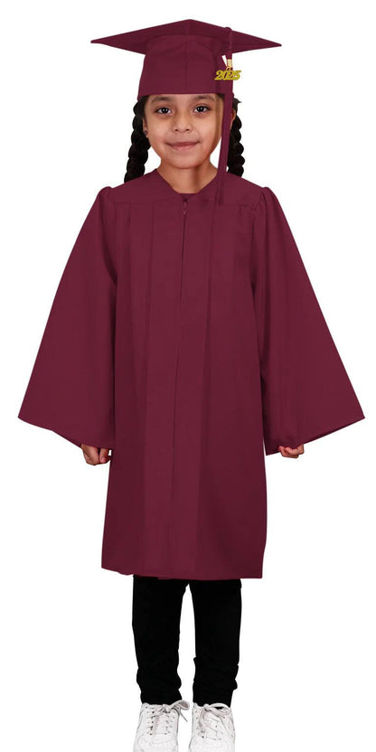 Matte Maroon Kindergarten/Preschool Cap & Gown - Graduation Seller