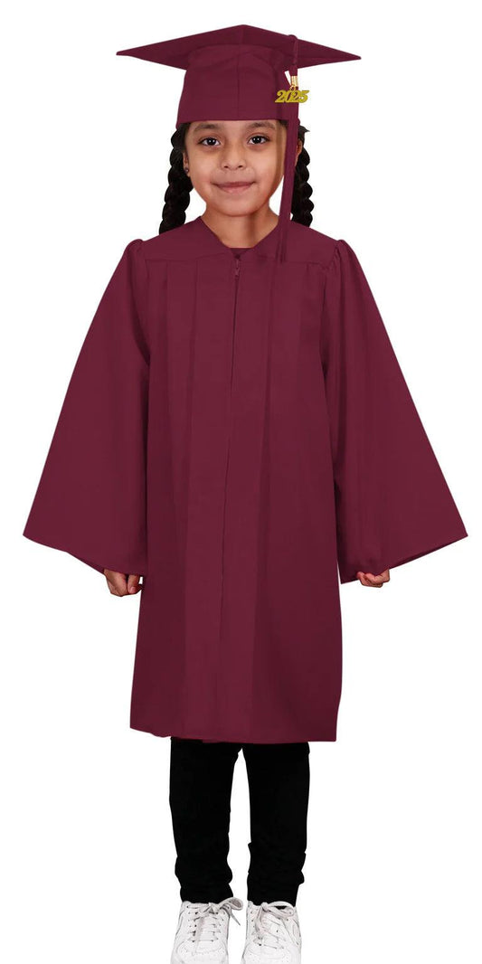 Matte Maroon Kindergarten/Preschool Cap & Gown - Graduation Seller