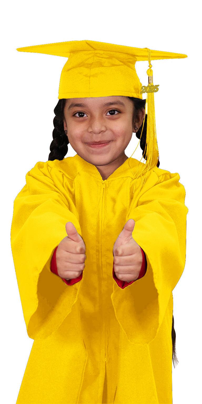 Matte Gold Kindergarten/Preschool Cap & Gown - Graduation Seller