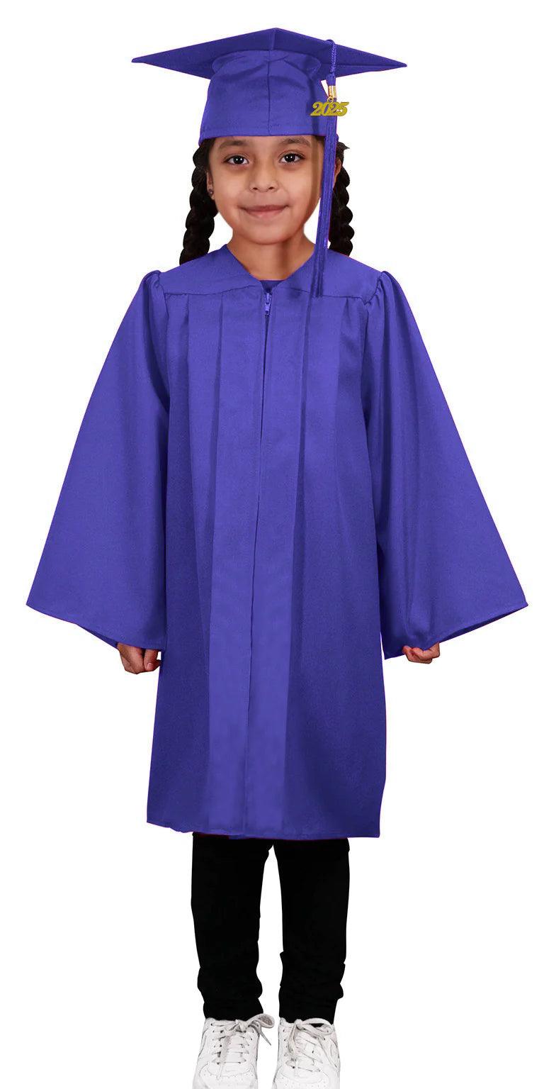 Matte Purple Kindergarten/Preschool Cap & Gown - Graduation Seller