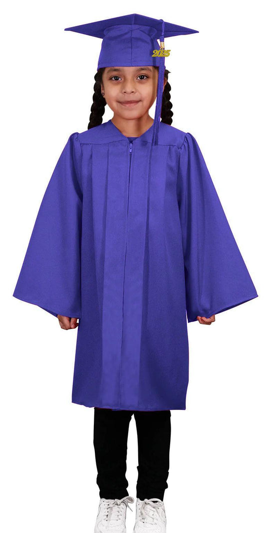 Matte Purple Kindergarten/Preschool Cap & Gown - Graduation Seller