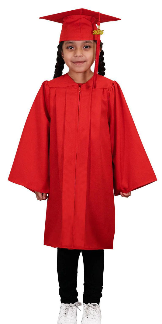 Matte Red Kindergarten/Preschool Cap & Gown - Graduation Seller