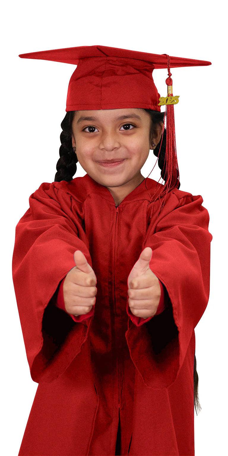 Matte Red Kindergarten/Preschool Cap & Gown - Graduation Seller