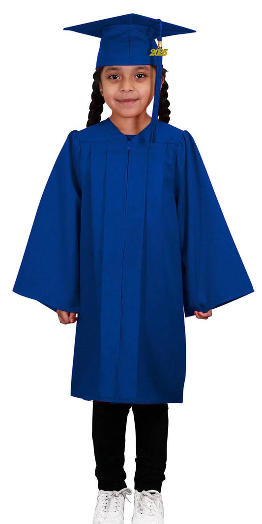 Matte Royal Blue Kindergarten/Preschool Cap & Gown - Graduation Seller
