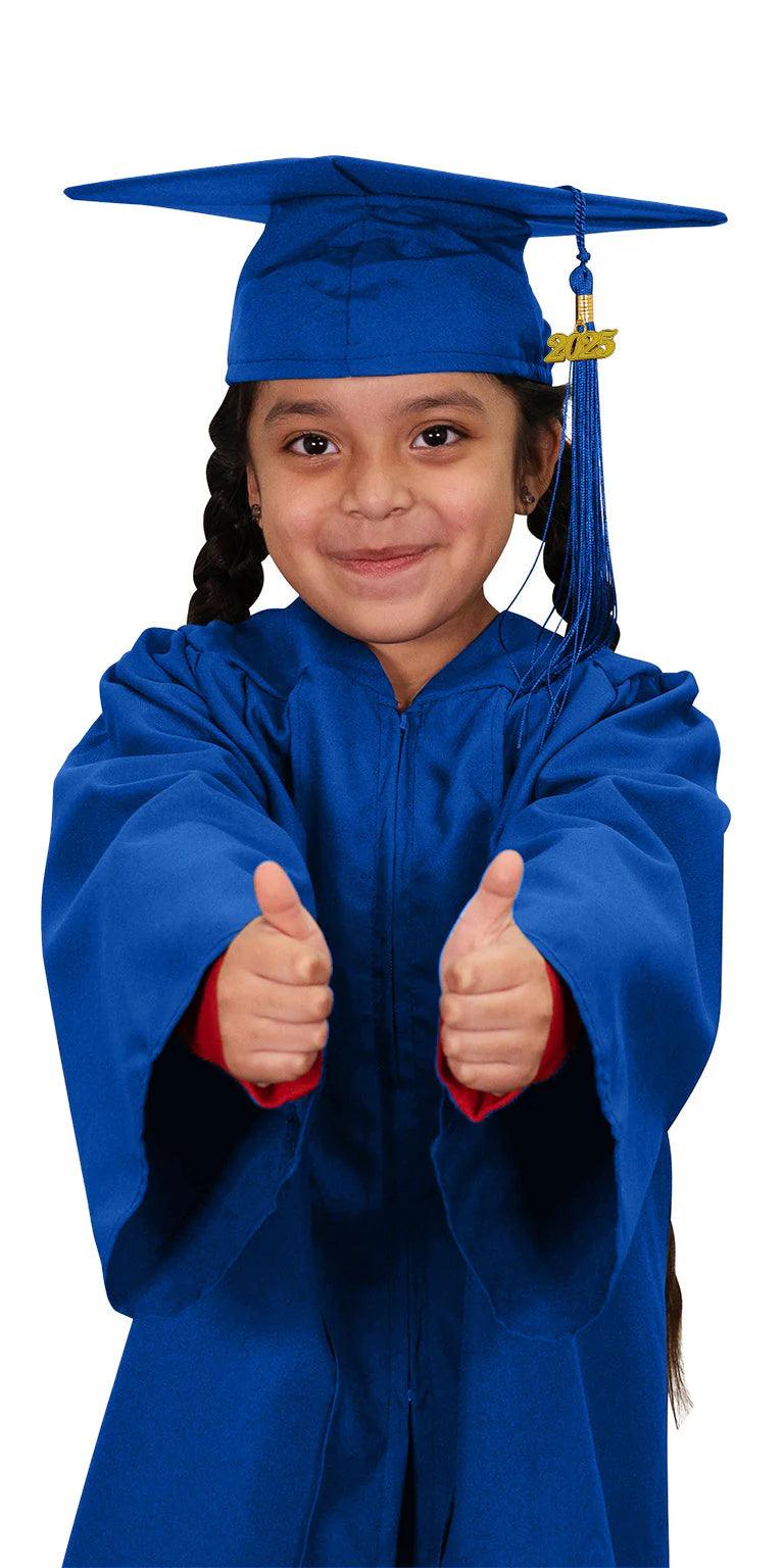 Matte Royal Blue Kindergarten/Preschool Cap & Gown - Graduation Seller