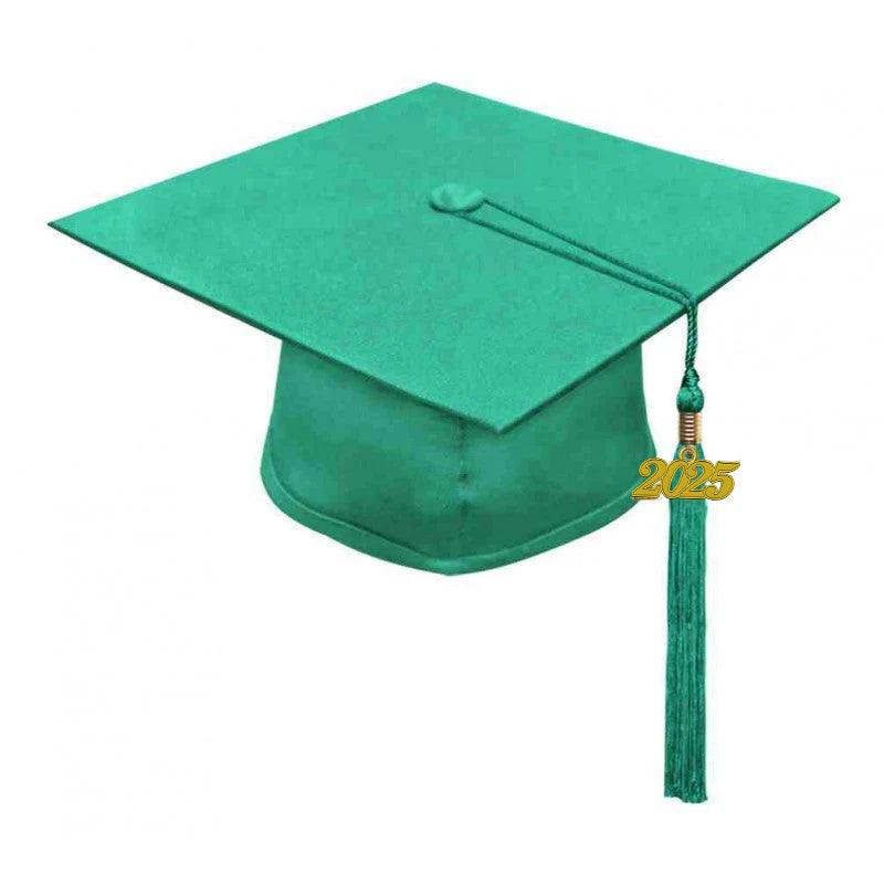 Matte Emerald Green Elementary Cap & Tassel - Graduation Seller