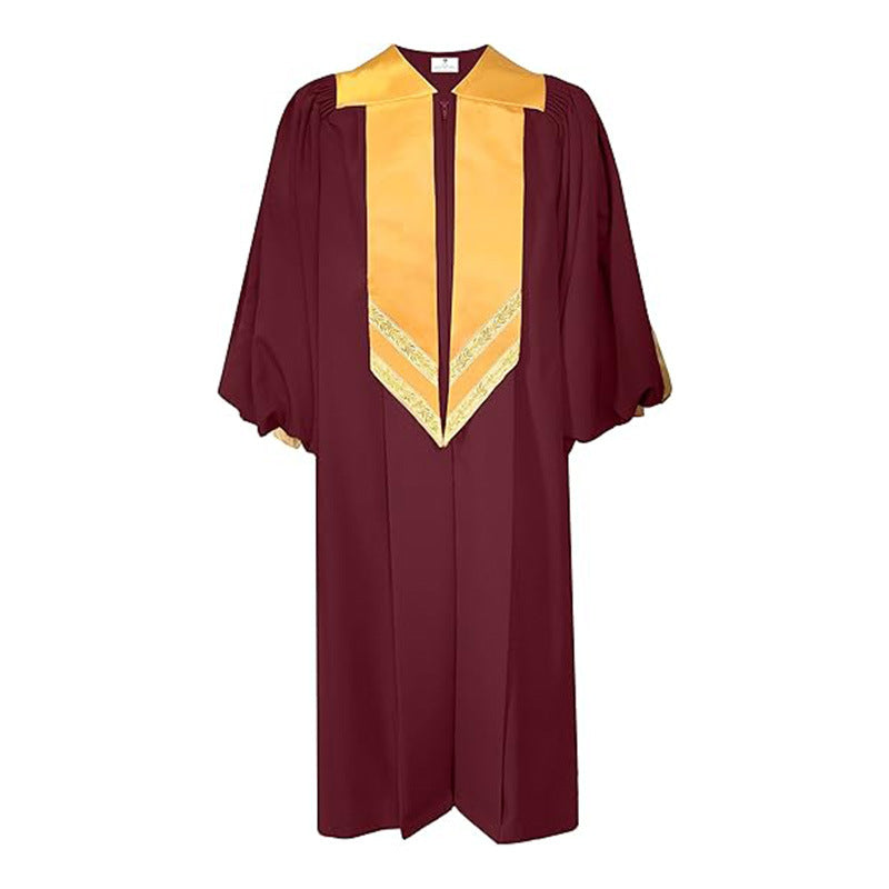 Premium Golden Yoke Lantern Sleeve Choir Robe