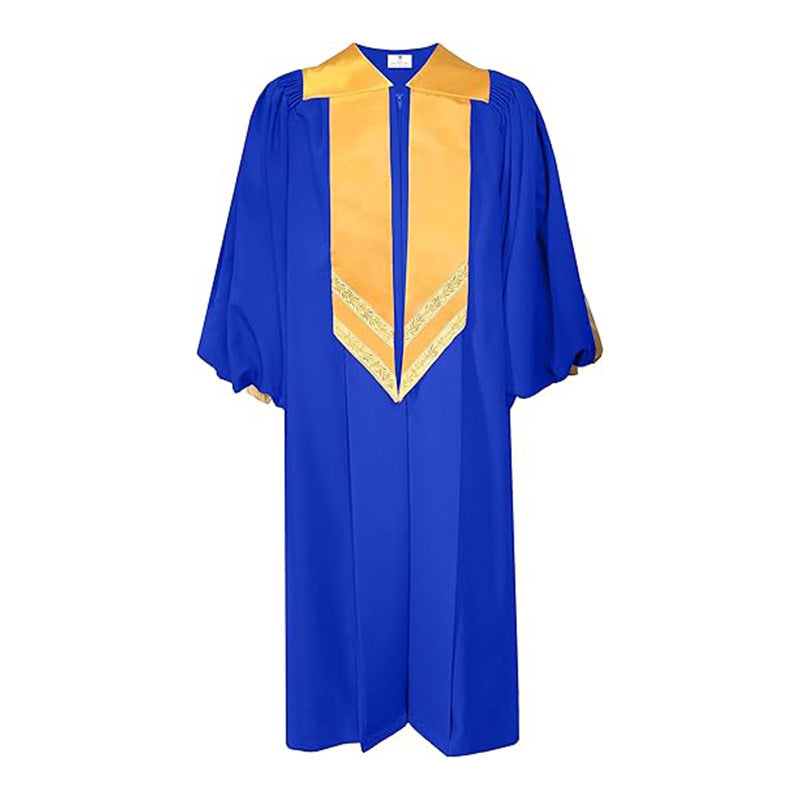 Premium Golden Yoke Lantern Sleeve Choir Robe