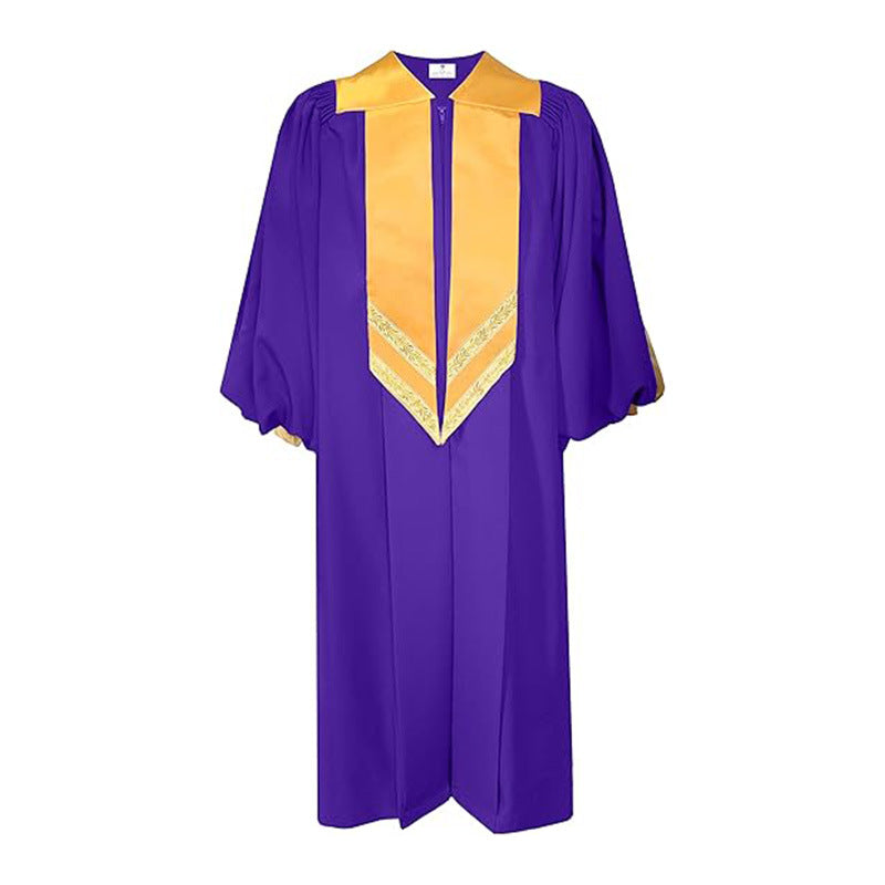 Premium Golden Yoke Lantern Sleeve Choir Robe