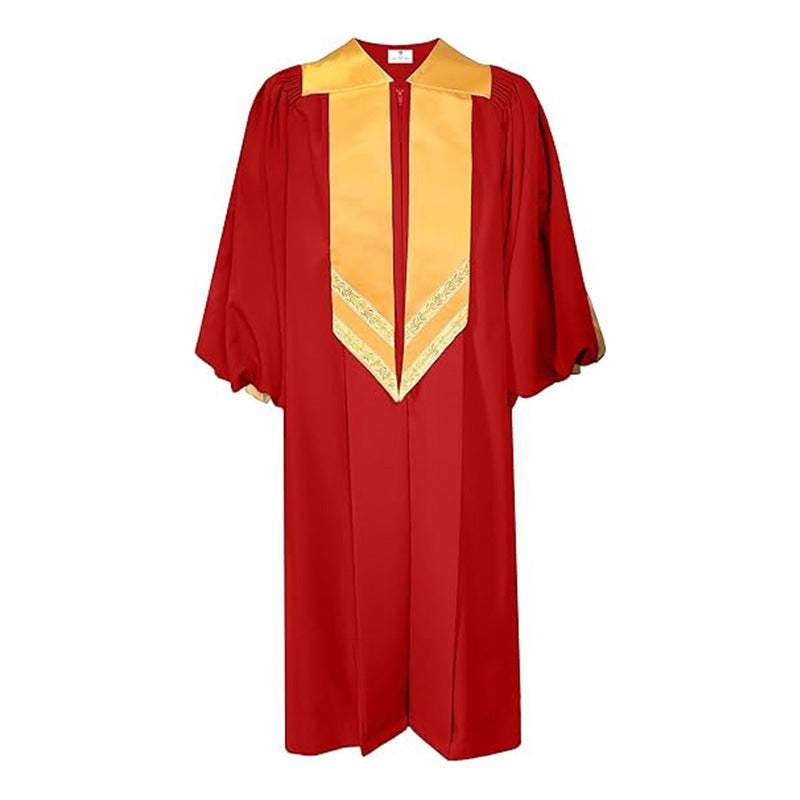 Premium Golden Yoke Lantern Sleeve Choir Robe