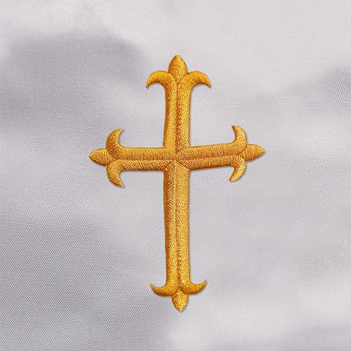 Burgundy V-Shape Choir Stole Plain - Front and Back