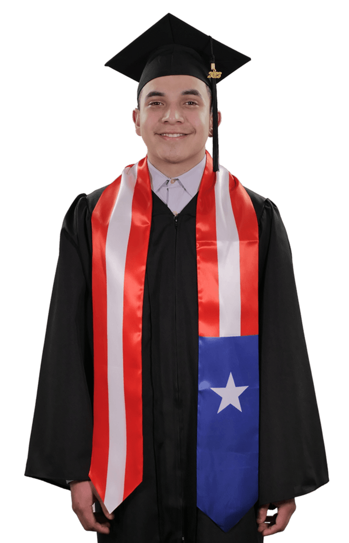 Puerto Rico Graduation Stole - Puerto Rico Flag Sash - Graduation Seller