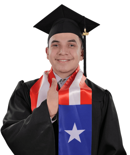 Puerto Rico Graduation Stole - Puerto Rico Flag Sash - Graduation Seller