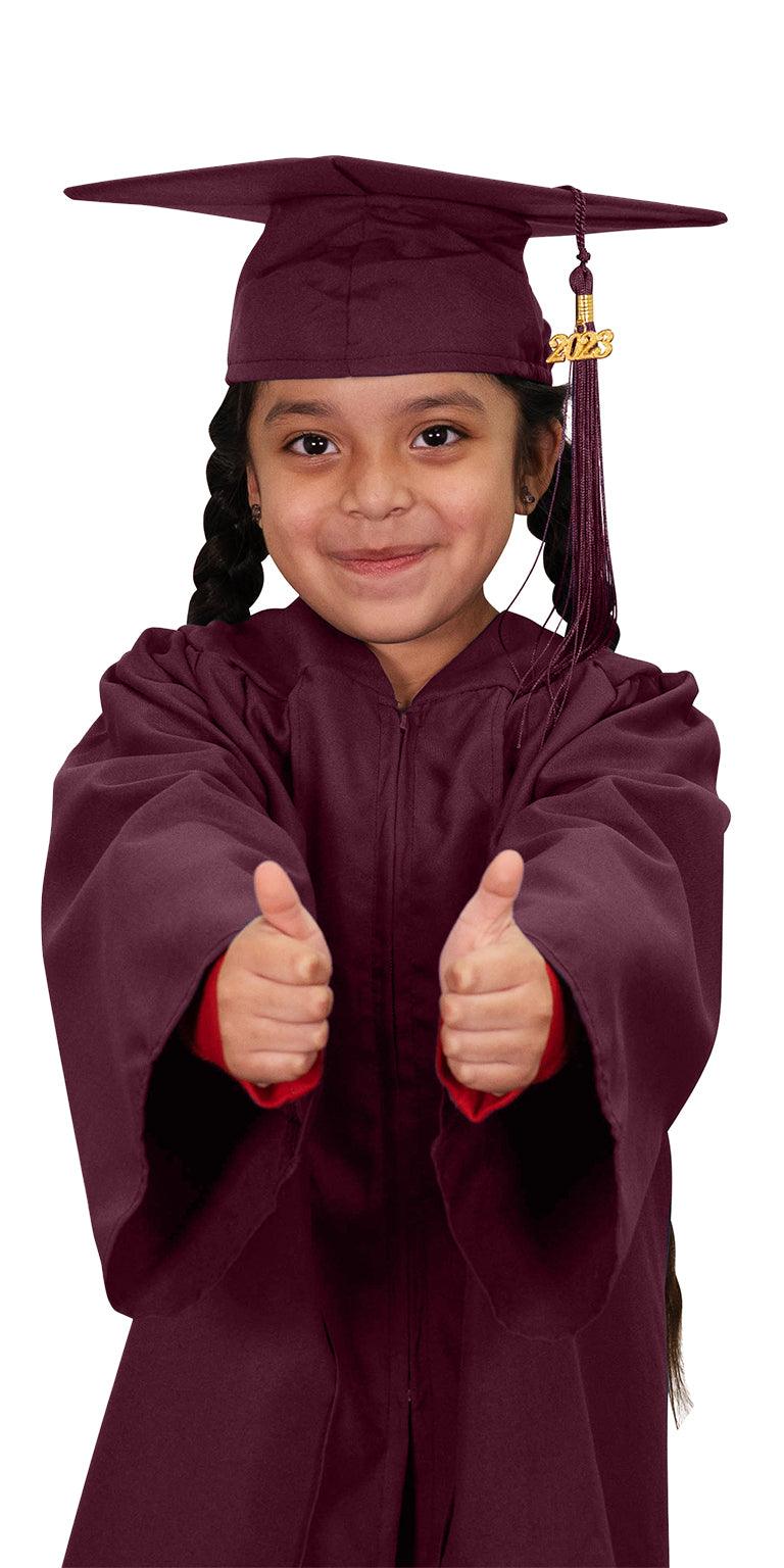 Matte Maroon Kindergarten/Preschool Cap & Gown - Graduation Seller