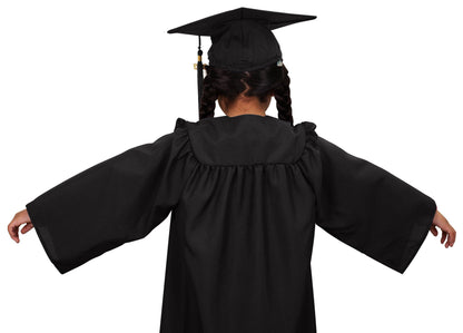 Matte Black Kindergarten/Preschool Cap & Gown - Graduation Seller