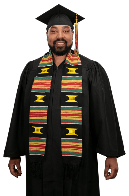 Kente Graduation Kente Stole, Handwoven Kente Sash Cloth - Graduation Seller