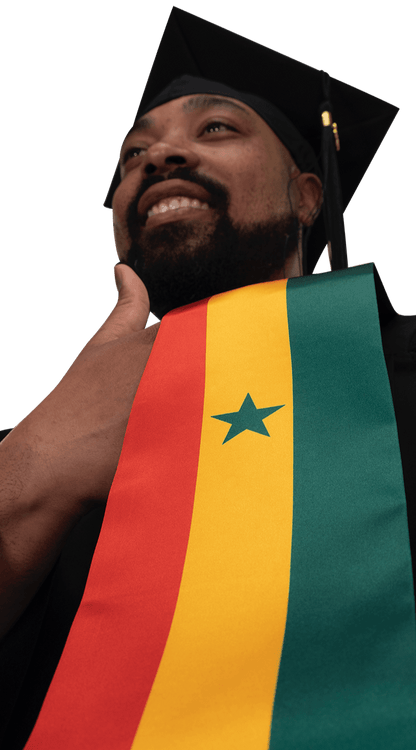Senegal Graduation Stole - Senegal Flag Sash - Graduation Seller