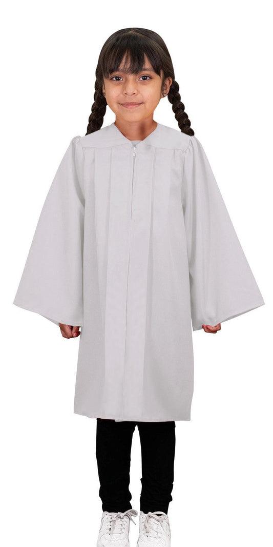 Matte White Kindergarten/Preschool Gown - Graduation Seller