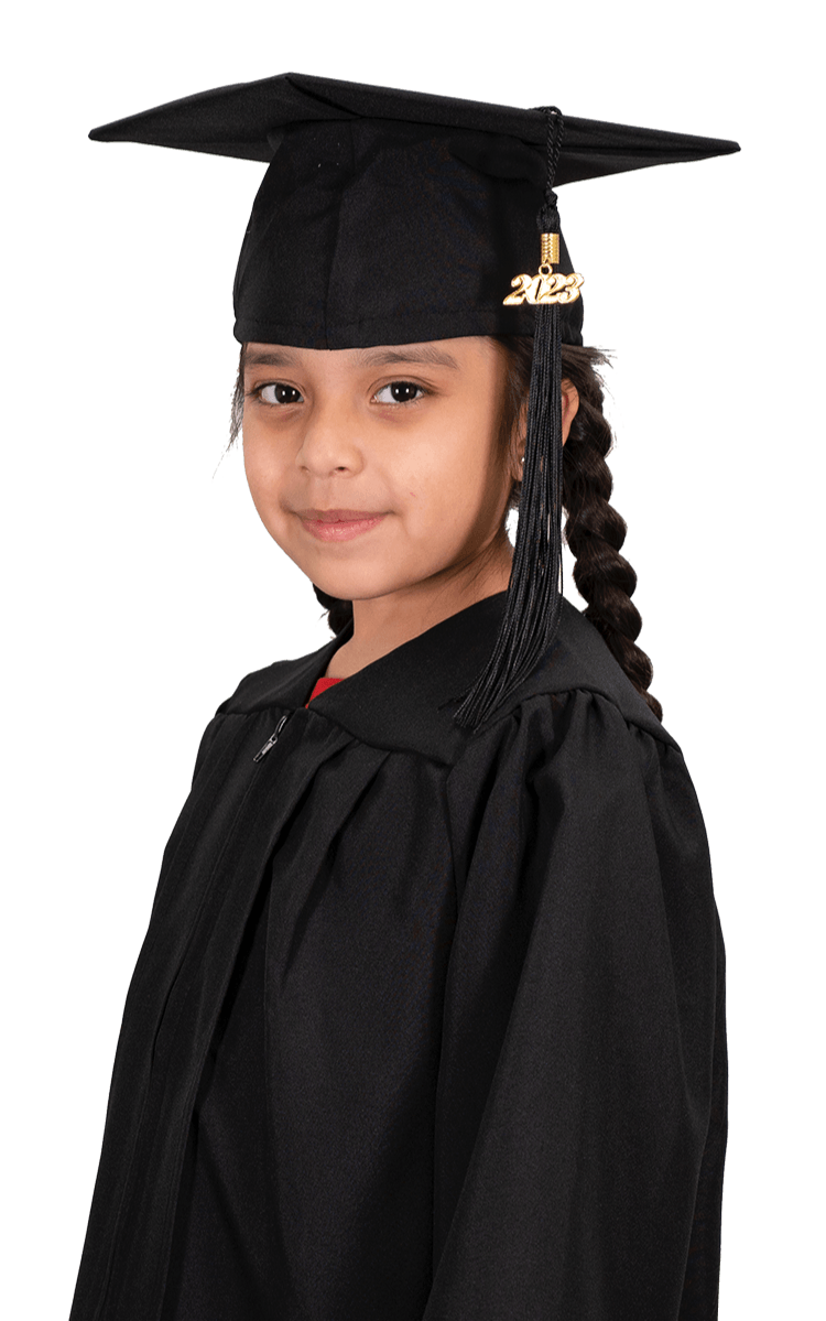 Matte Black Kindergarten/Preschool Cap & Gown - Graduation Seller