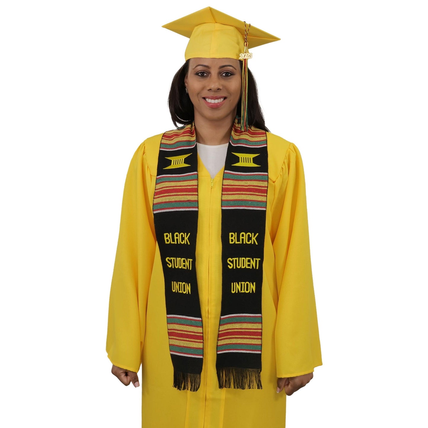 Black Student Union Graduation Kente Stole, Handwoven Kente Sash Cloth - Graduation Seller