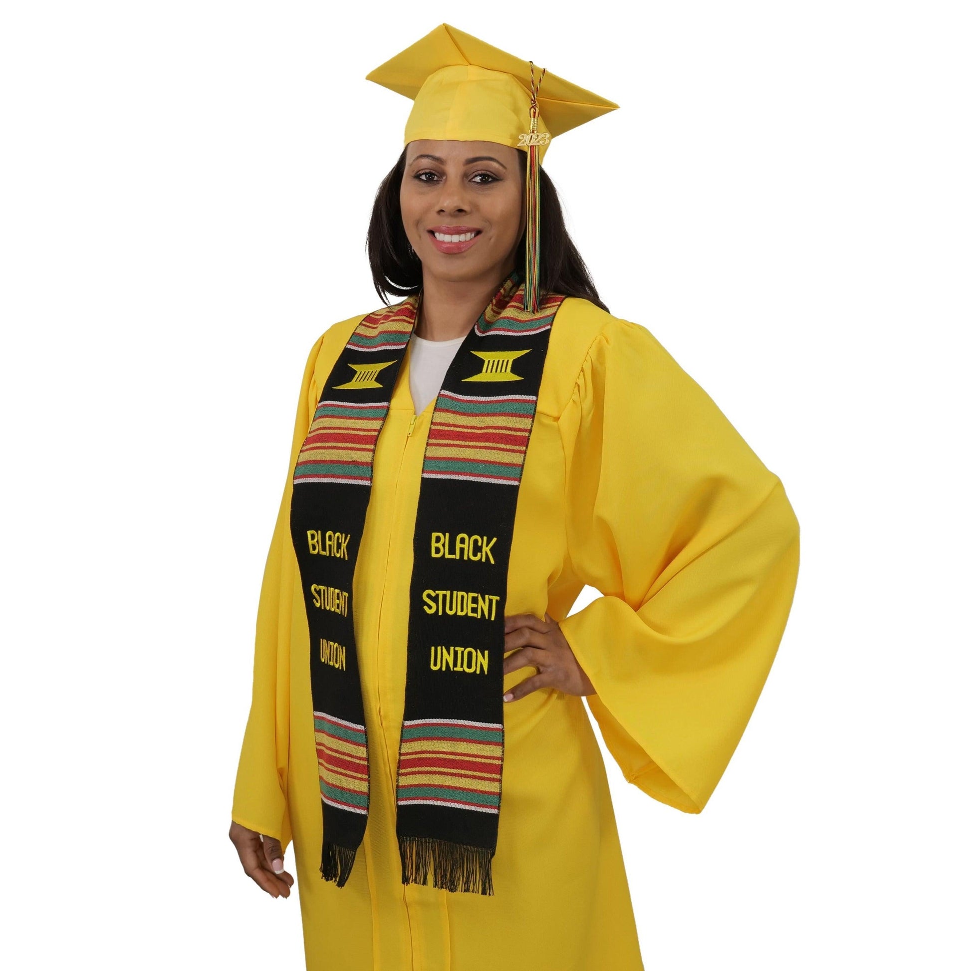 Black Student Union Graduation Kente Stole, Handwoven Kente Sash Cloth - Graduation Seller