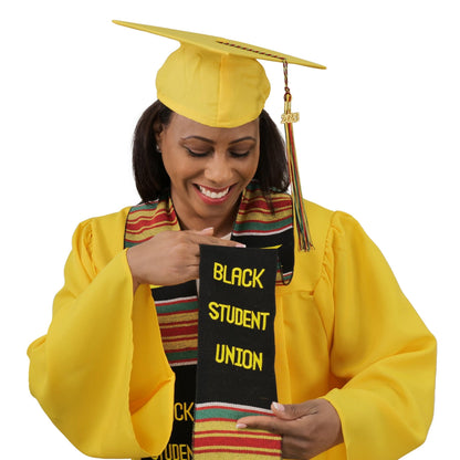 Black Student Union Graduation Kente Stole, Handwoven Kente Sash Cloth - Graduation Seller