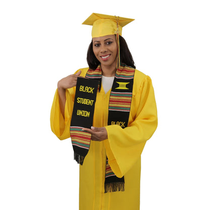 Black Student Union Graduation Kente Stole, Handwoven Kente Sash Cloth - Graduation Seller