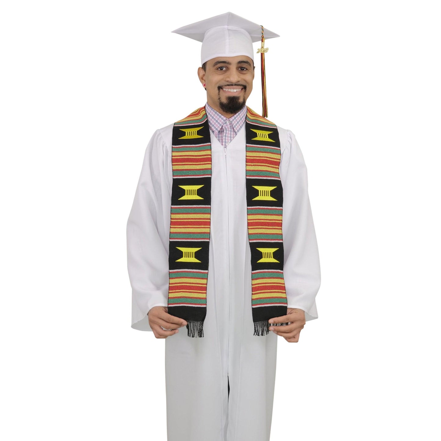 Kente Graduation Kente Stole, Handwoven Kente Sash Cloth - Graduation Seller