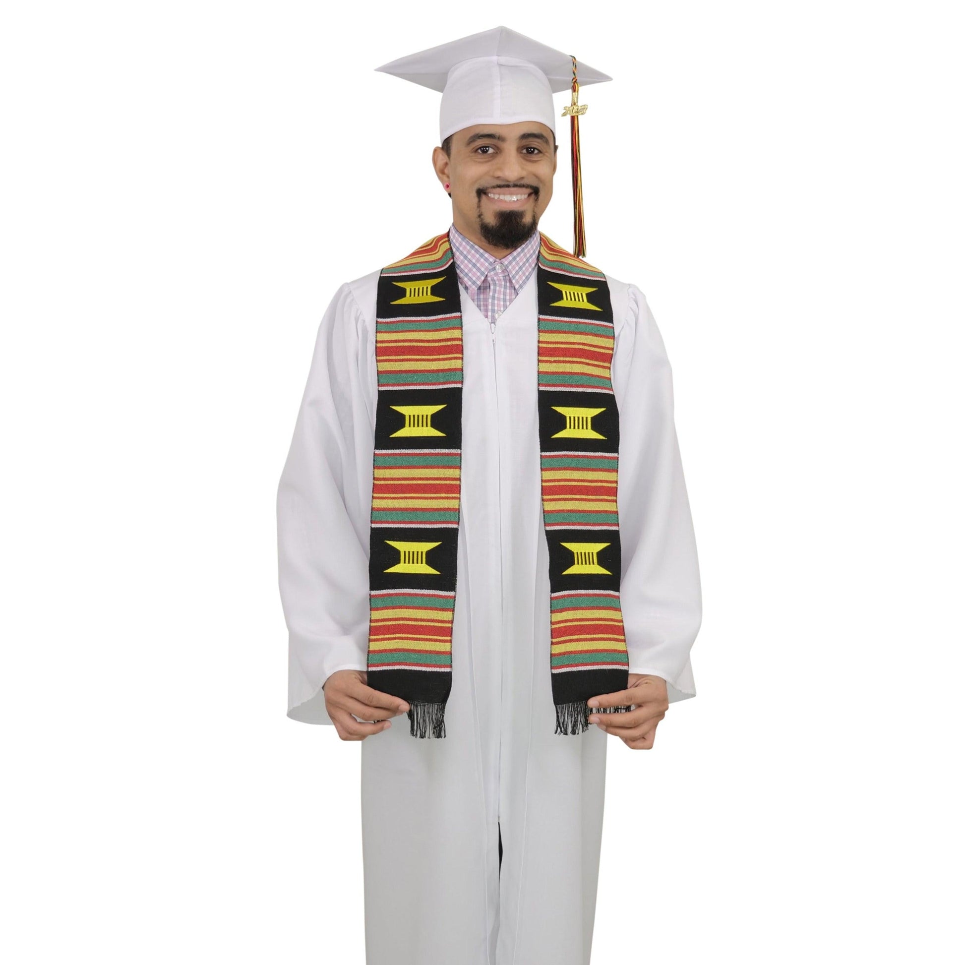 Kente Graduation Kente Stole, Handwoven Kente Sash Cloth - Graduation Seller