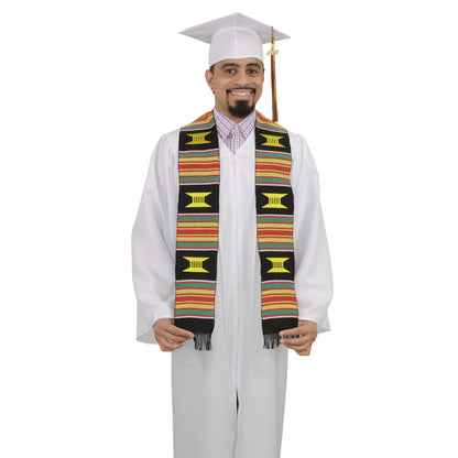 Kente Graduation Kente Stole, Handwoven Kente Sash Cloth - Graduation Seller