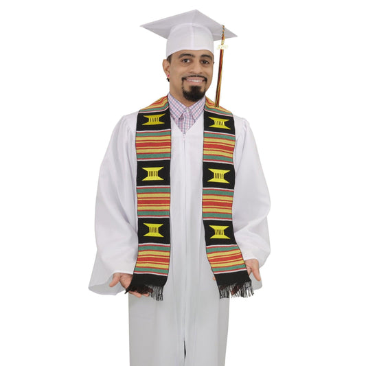 Kente Graduation Kente Stole, Handwoven Kente Sash Cloth - Graduation Seller