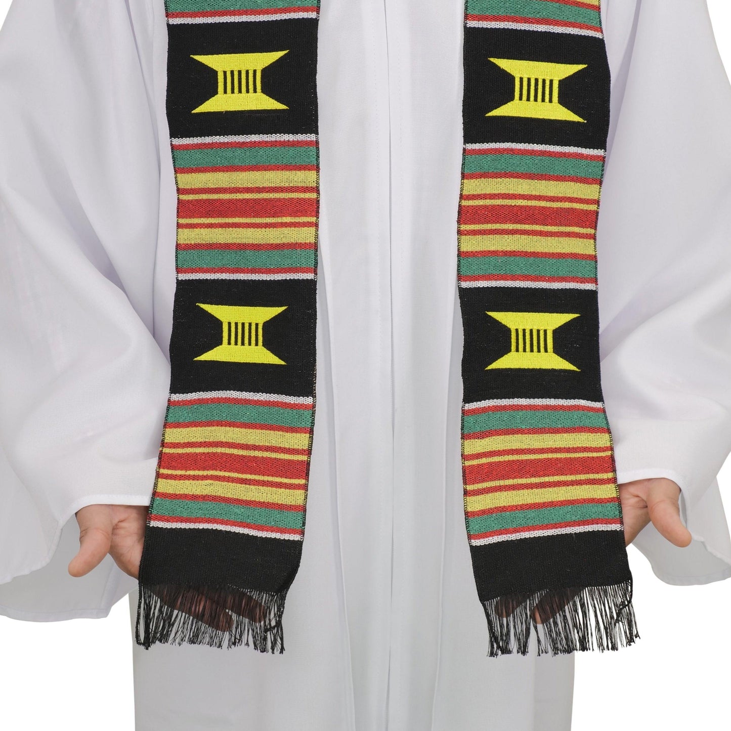 Kente Graduation Kente Stole, Handwoven Kente Sash Cloth - Graduation Seller